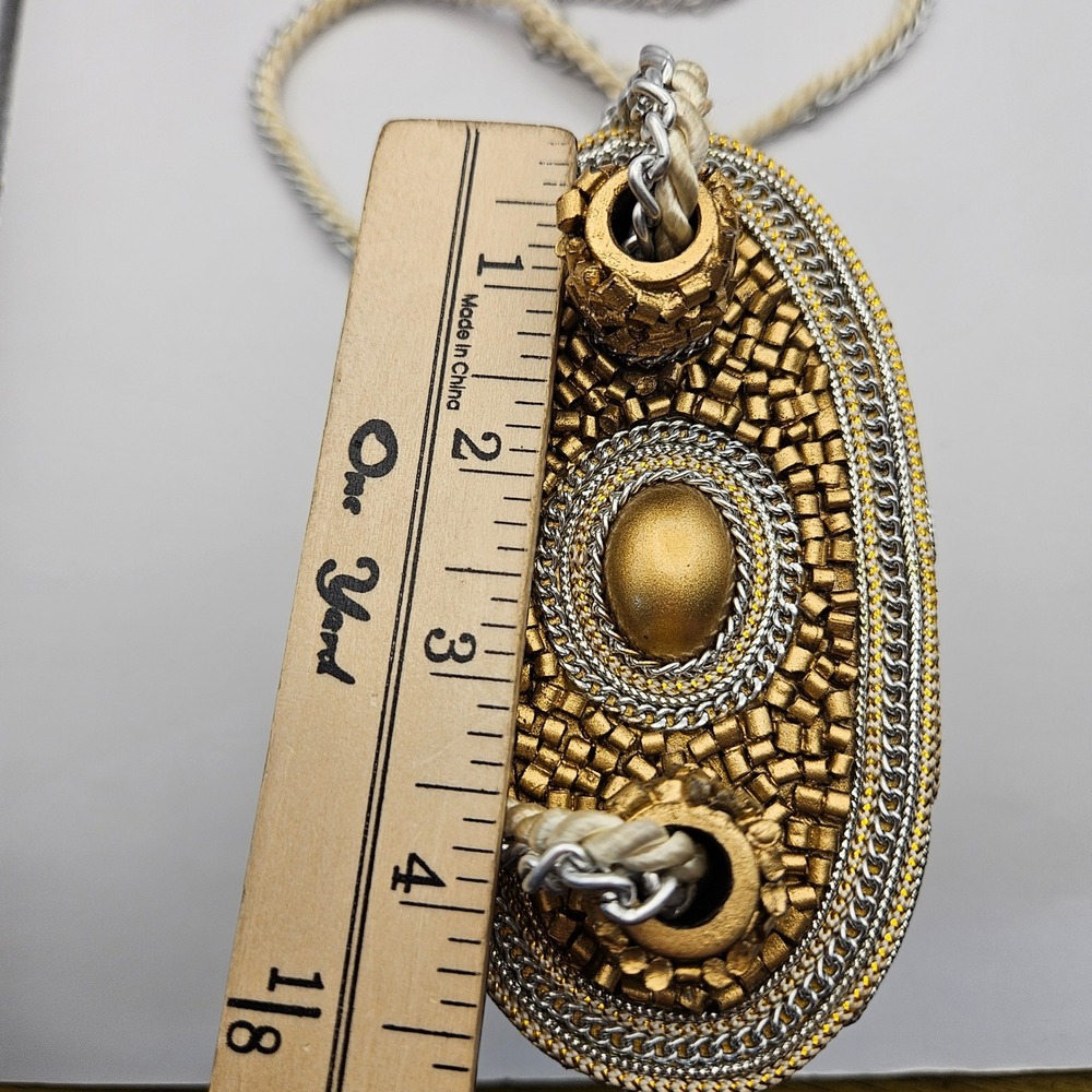 Vintage Mary Frances Gold Silver Beaded Minaudiere Evening Bag Handbag Purse - Picture 5 of 14